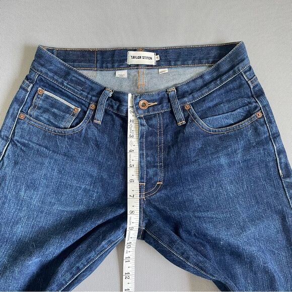 Taylor Stitch Democratic Cone Denim Indigo Dark Denim Frayed Jorts Shorts Sz 30 - Picture 10 of 13